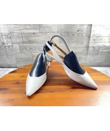 Mansur Gavriel Heel Sandals Women 9M Shoe White Leather slipOn Slingback... - $108.41 CAD