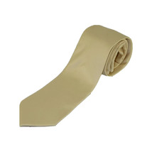 Men Stacy Adams Neck tie Hanky Set Business Formal Solid Color Satin S13 Beige image 8