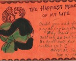 Leather Postcard Romance The Happiest Moment in My Life 1906 - £8.69 GBP