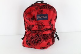 Vintage Jansport Distressed Spell Out Flower of Life Butterfly Backpack ... - $54.40