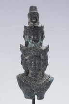Bodhisattva - Antique Baphuon Style Mounted Bronze Hevajra Statue - 34cm/14&quot; - £389.78 GBP