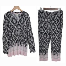 SOMA Pajama Set Womens Size L /XL Top And Bottoms Pull On Pockets  - £27.45 GBP