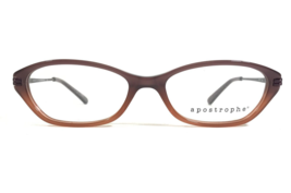 Apostrophe Eyeglasses Frames AP 51 PLUM BROWN FADE Brown Cat Eye 51-16-135 - £27.77 GBP