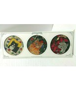 3 Stained Glass Cats Christmas Ornaments Joan Baker Artist Window Suncat... - $66.33 CAD