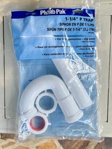 Plumb Pak PP20941, 1 1/4 Inch Slip Joint, PVC P Trap, White NEW - $13.81