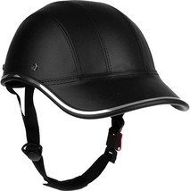 Adults&#39; Abs Leather Cycling Safety Helmet For Adult Men Women In Black (Size: - £30.63 GBP