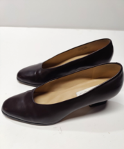Calico Women&#39;s Dark Brown Leather Shoes/Pumps Brazil Size 8.5W - £15.60 GBP