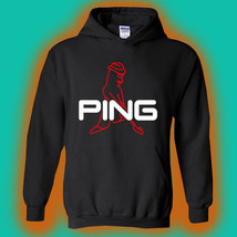PING Golf Logo Black Hoodie Sweatshirt Size S-3XL - £29.37 GBP+