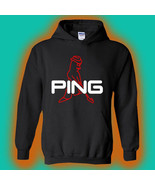 PING Golf Logo Black Hoodie Sweatshirt Size S-3XL - £29.46 GBP+