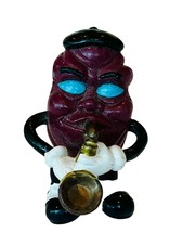 California Raisins vtg action figure toy 1988 Hardees anthropomorphic saxophone - £11.83 GBP