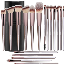 Makeup Brush Set 18 Pcs Premium Synthetic Foundation Powder Concealers Eye Shado - £13.61 GBP