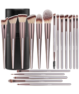 Makeup Brush Set 18 Pcs Premium Synthetic Foundation Powder Concealers E... - £13.66 GBP