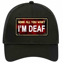 Honk All You Want Novelty Black Mesh License Plate Hat - £23.22 GBP