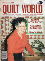 Quilt World Magazime December 1981 Poinsettia Bedspread - £1.39 GBP