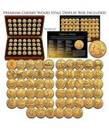 Complete 24K GLD PLT America the Beautiful Parks Quarter 56-Coin Cherry ... - $189.95