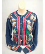 90s Orvis Ladies Cardigan XL Floral Sweater Embroidery Cottagecore Butto... - $1,130.57 MXN