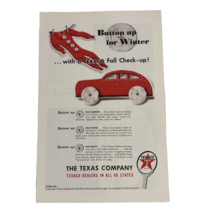 1947 Texaco Winter Auto Check Up French Lick Springs Hotel Pluto Water print ad - £7.57 GBP