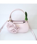 Kate Spade KK970 3D Floral Flower Shoulder Bag Crossbody Handbag Pale Am... - $157.66