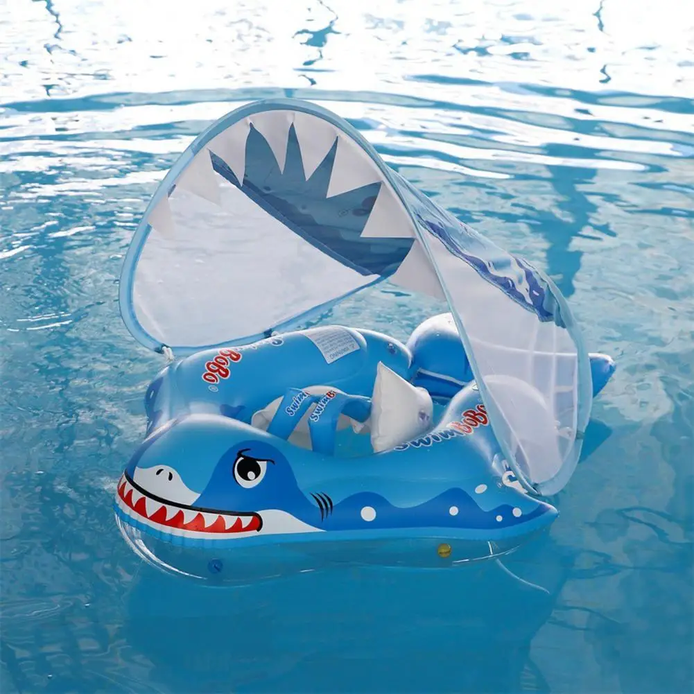 Baby Swimming Ring Sun-Protection Inflatable Infant Floating Circle Kids - £28.54 GBP+