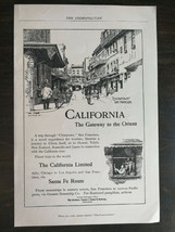 Vintage 1900 Atchison, Topeka &amp; Santa Fe Railway California Original Ad ... - £5.22 GBP