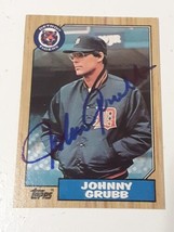 Johnny Grubb Detroit Tigers 1987 Topps Autograph Card #384 READ DESCRIPTION - £3.93 GBP