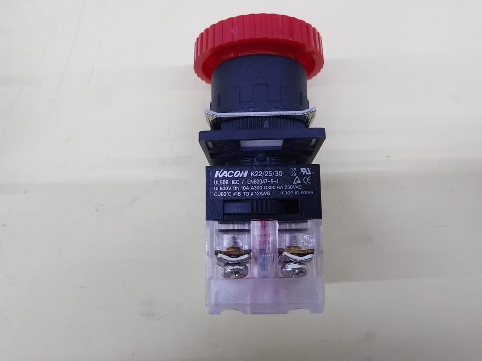Kacon K22-81R Push Button Switch K22-81 Emergency Stop Switch New - $69.00