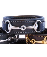 Two Tone Leather Black Navy Blue Leather Silver Horse Pick Snaffle Bit B... - £35.16 GBP