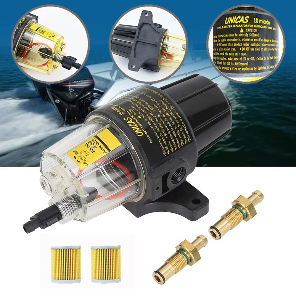 UF-10K Fuel Filter Water Separator Assembly and 2 Pcs Extra Filter Yacht boat - £19.35 GBP+