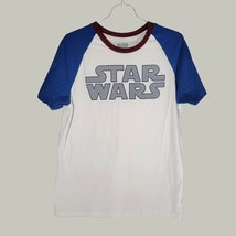 Star Wars Shirt Medium Short Sleeve White &amp; Blue - $8.99