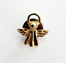 Vintage Angel with Halo Mini Pin Gold Tone Collectible Lapel - $11.50