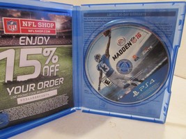 Playstation 4 Madden Nfl 16 Video Game Disc &amp; Case No Manual PS4 - £5.55 GBP