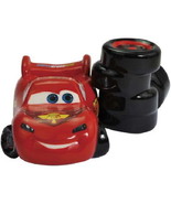 Disney&#39;s Cars Lightning McQueen &amp; Tires Ceramic Salt and Pepper Shakers ... - £19.80 GBP