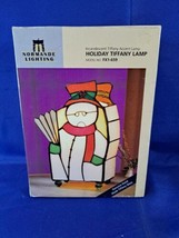 Normande Lighting Handmade Holiday Tiffany Lamp Snowman FX1-659 - £22.36 GBP