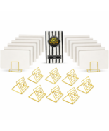 20 Gold Place Card Holders with Cards – Wedding Table Number Stands Decor - $16.80