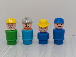 Fisher-Price Little People vintage lot ferry boat captain construction w... - $24.74