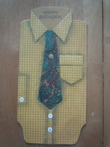 Vintage Hallmark Men&#39;s Shirt &amp; Tie Birthday Card - £4.67 GBP