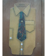 Vintage Hallmark Men&#39;s Shirt &amp; Tie Birthday Card - $8.20 CAD
