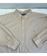 Ralph Lauren Mens 5X Big Brown Check Two Ply Cotton Long Sleeve - $19.99