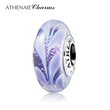 Murano Glass Beads 925 Sterling Silver Hawaiian Charms Leaf Bead for Women Charm - £30.45 GBP