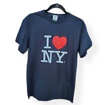 Delta Pro T Shirt Mens Medium I love New York Graphic T Shirt Short Sleeve Crew - £13.24 GBP