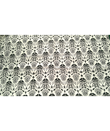 Fabric Kaufmann Black Abstract Floral on White Background 18-1/2&quot; x 34&quot; ... - $3.25