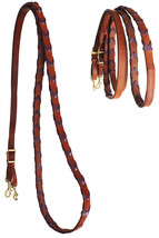 Horse Western Harness Leather Purple Laced Barrel Contest Reins Brass 66... - $547.59 MXN