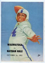 Wauwatosa vs Nathan Hale High School Football Program 1953 Wisconsin - £7.82 GBP