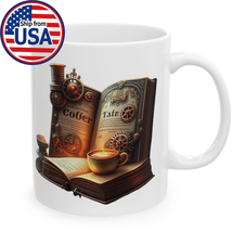 Vintage Radio &amp; Books Mug Retro Audio Illustration – Ceramic Coffee Tea ... - $14.99