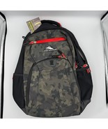 High Sierra Riprap Camo 15&quot; Laptop Backpack Black Red Everyday School Tr... - $36.99