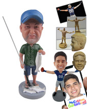 Personalized Bobblehead Lucky Fisherman Catching Lots Of Fish - Sports &amp; Hobbies - £71.97 GBP