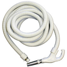 Central Vacuum Hose 30ft hose Crushproof Low Voltage Switch- Grey with button - £89.75 GBP