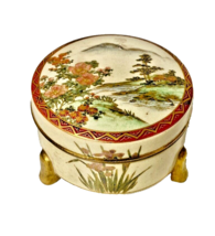 Antique Japanese Satsuma Pottery Dresser Jar Box - £74.00 GBP