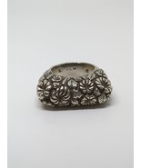 Vintage Dian Malouf DLM Sterling Silver 925 Flower Ring Size 5 - £157.31 GBP