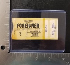 FOREIGNER / THE CARS - VINTAGE OCT 7 1978 HOLLYWOOD, FLORIDA CONCERT TIC... - $15.00
